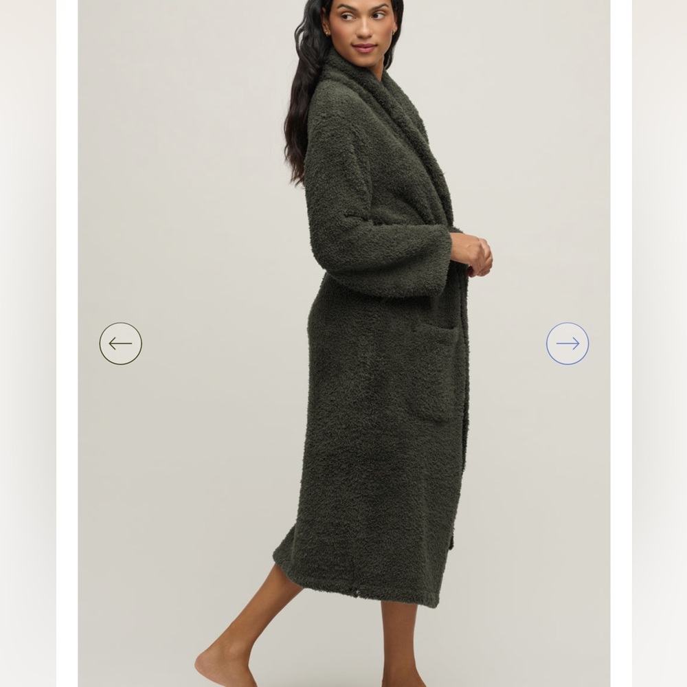 Barefoot Dreams CozyChic® Adult Robe in Dark Moss NWT - Picture 2 of 10